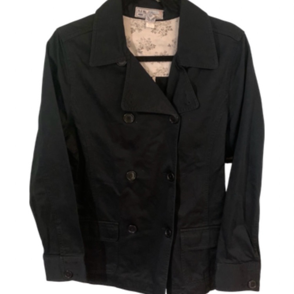 Old Navy Black Peacoat Tailored Double-Breasted